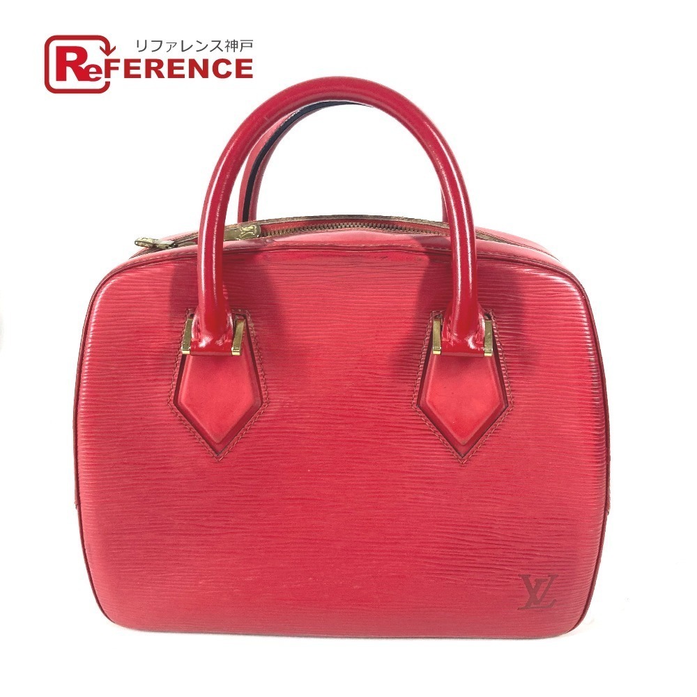 LOUIS VUITTON Epi Sablon Tote Bag Handbag Leather Castilian Red